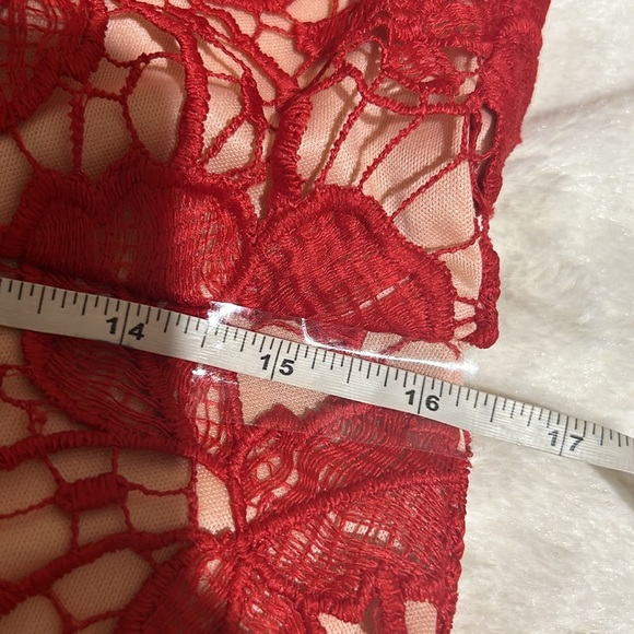 Red Floral Crochet Dress (JUNIOR SIZE) - Picture 14 of 15